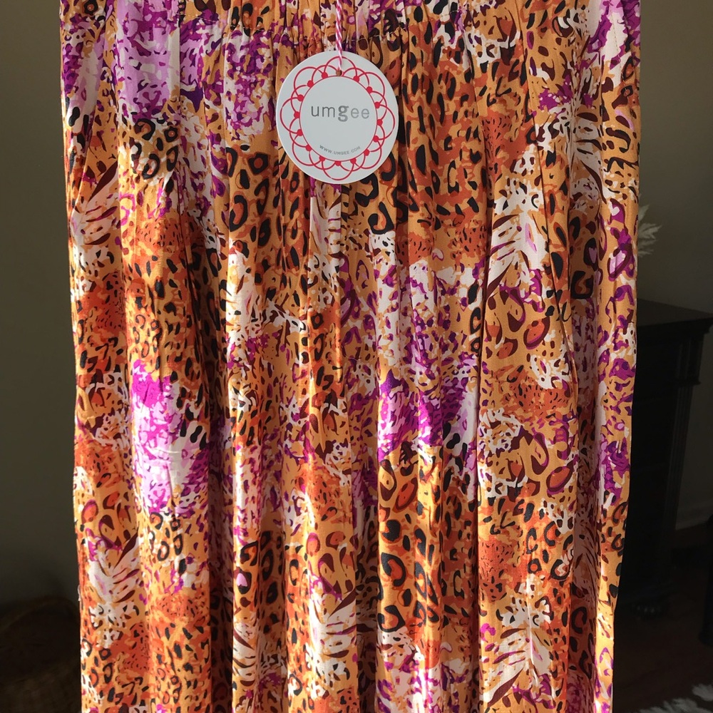 Umgee Cheetah Print Boho Wide Leg Palazzo Pants, NWT - Picture 14 of 16
